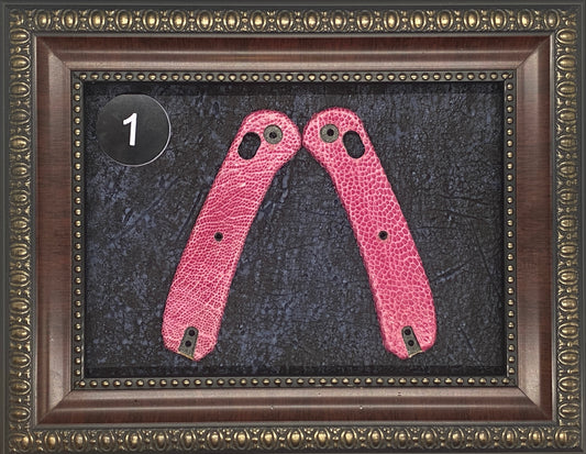 Raspberry Ostrich Leg Leather Scales - Knafs Lander 2